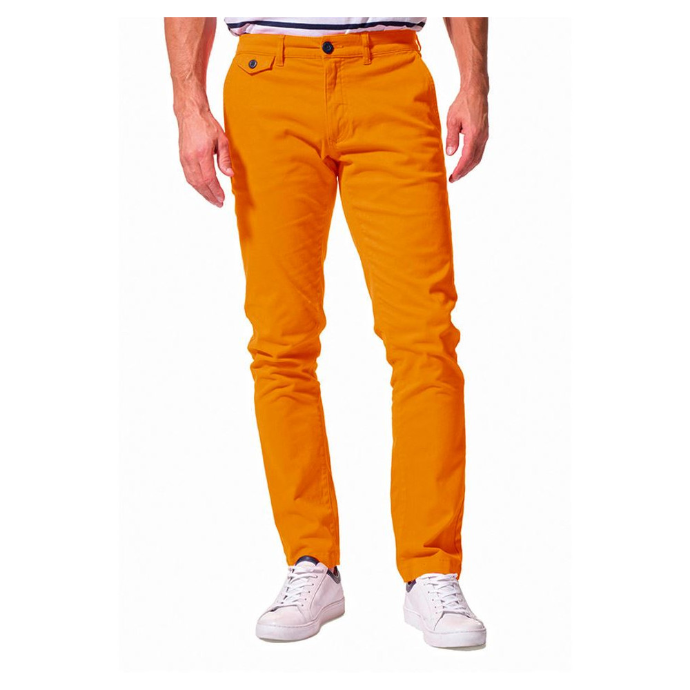 Pantalon homme orange best sale