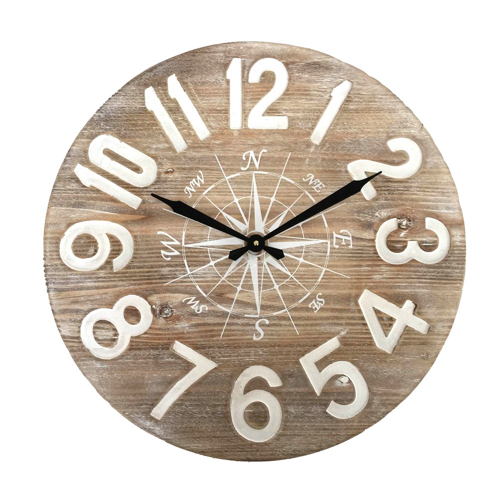 Reloj de pared vintage con cita costera del océano, reloj de madera de  buena vida en la playa, reloj de madera de 10 pulgadas, adorno de madera  sin