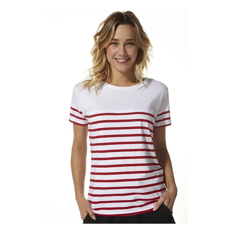 Camiseta de rayas - Rojo/Rayas blancas - NIÑOS