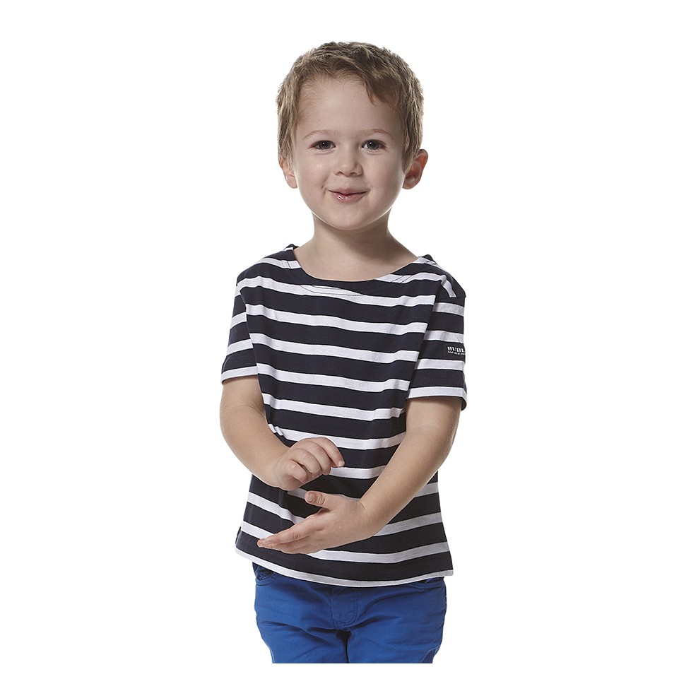 Camiseta de manga corta con motivos gráficos, para niño azul claro