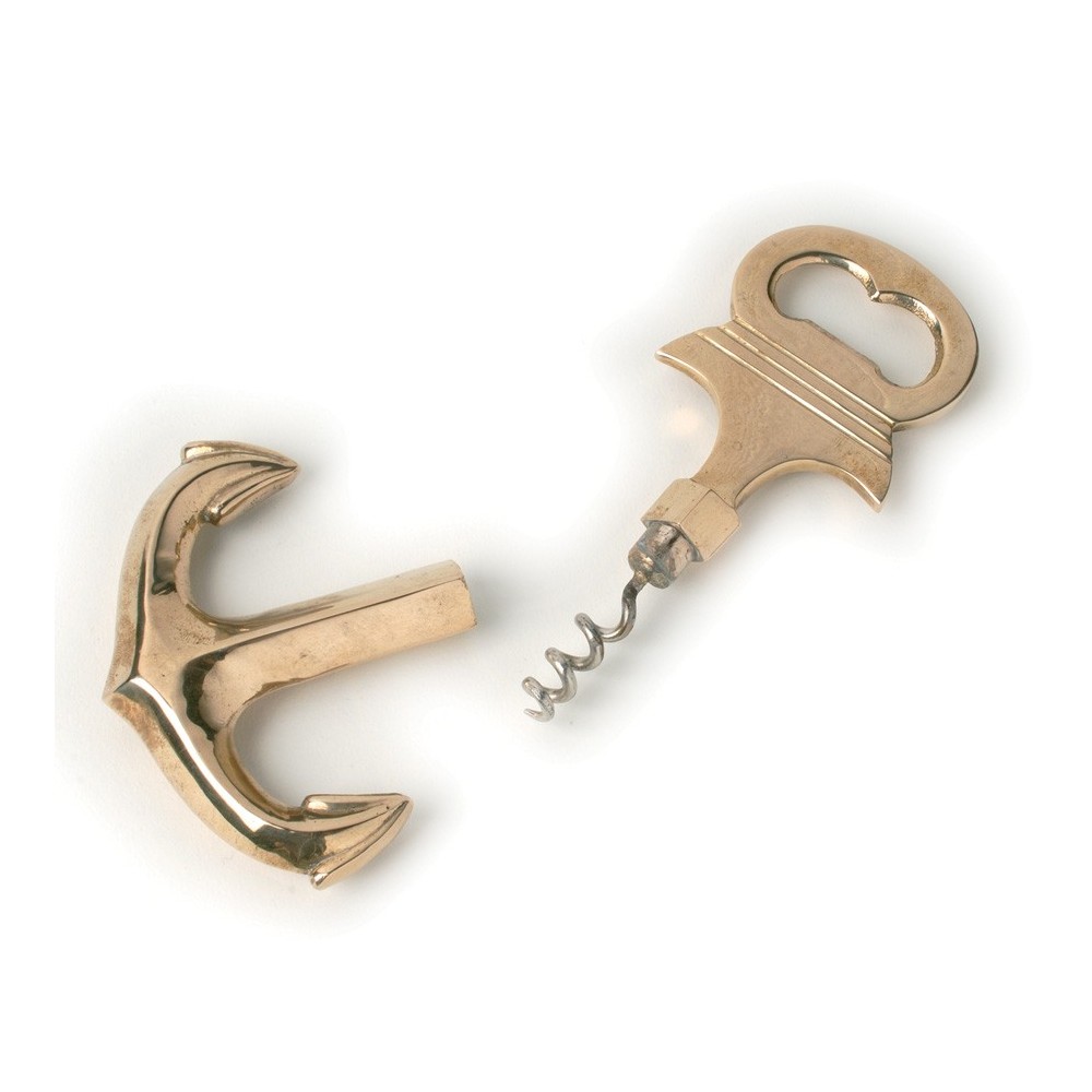 Brass Anchor Corkscrew & Bottle Opener