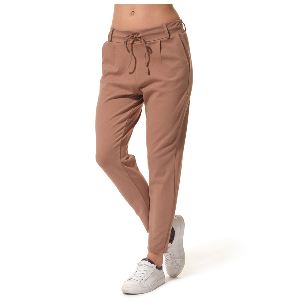 Smarty Pants women's cotton lycra ankle length camel brown formal trouser