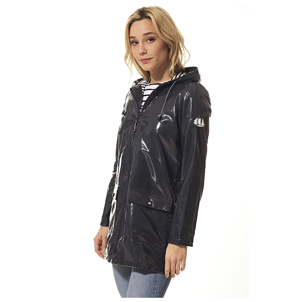 Black pvc clearance raincoat womens