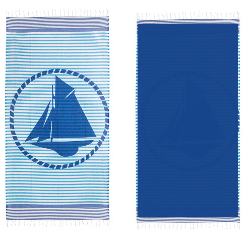 KD Spain — Nautical Knots Sailing Rope Coastal Blue and White Beach And  Bath Towel